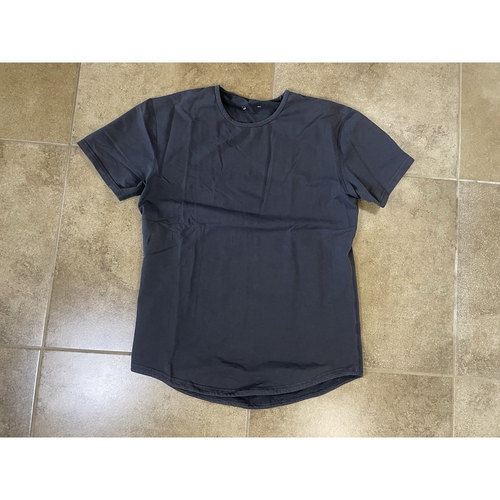 BYLT Premium Basics Curve Hem Short Sleeve T-Shirt Men's Sz M Medium Dark Gray